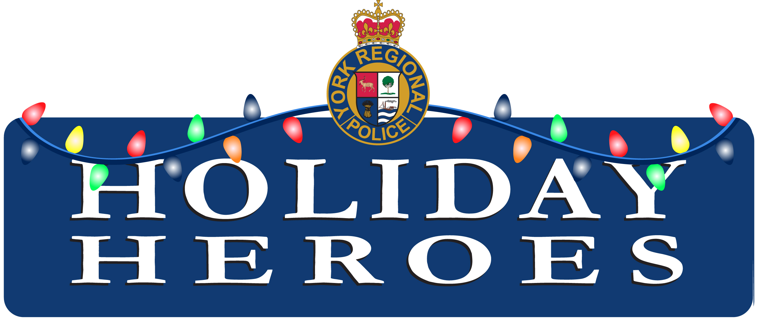 A banner with Christmas lights and two logos YRP and YRPA