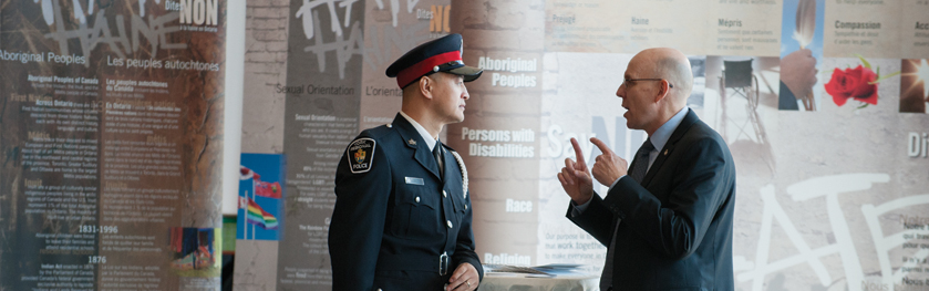 Officer speaking with citizen