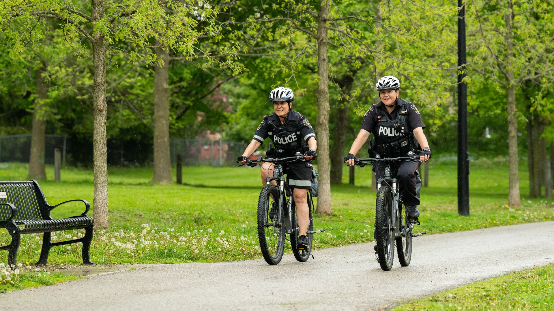Two officers on bikes
