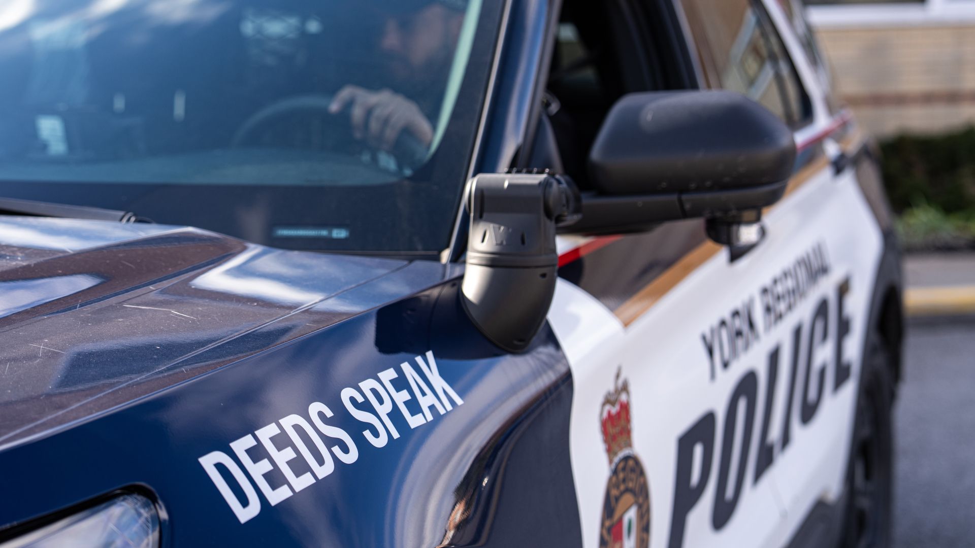 A close-up photo of a York Regional Police Cruiser