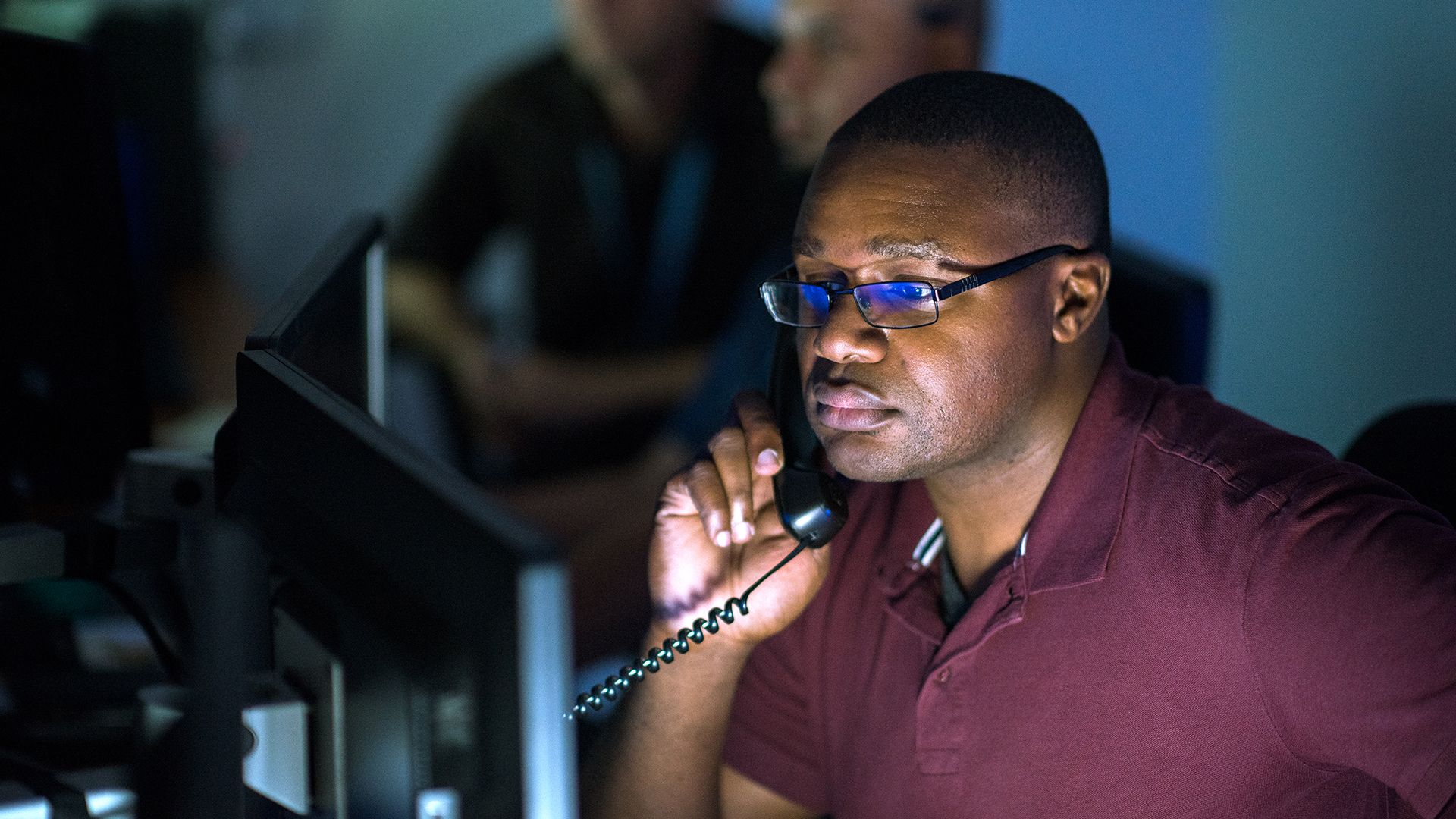 A man on a phone