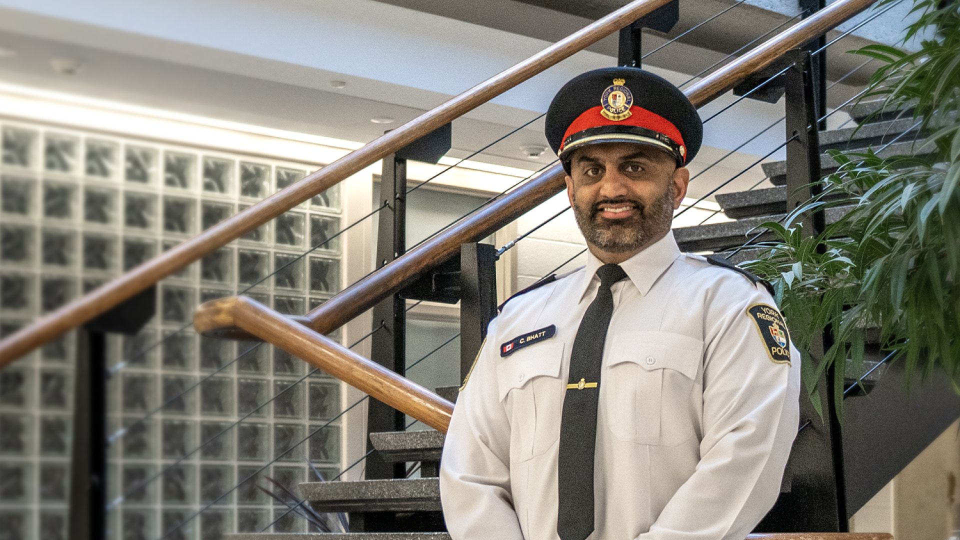 A man in a police uniform