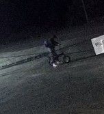 Suspect on the distinctive high-necked electric bicycle