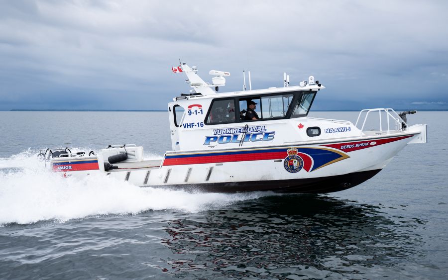 A boat in motion