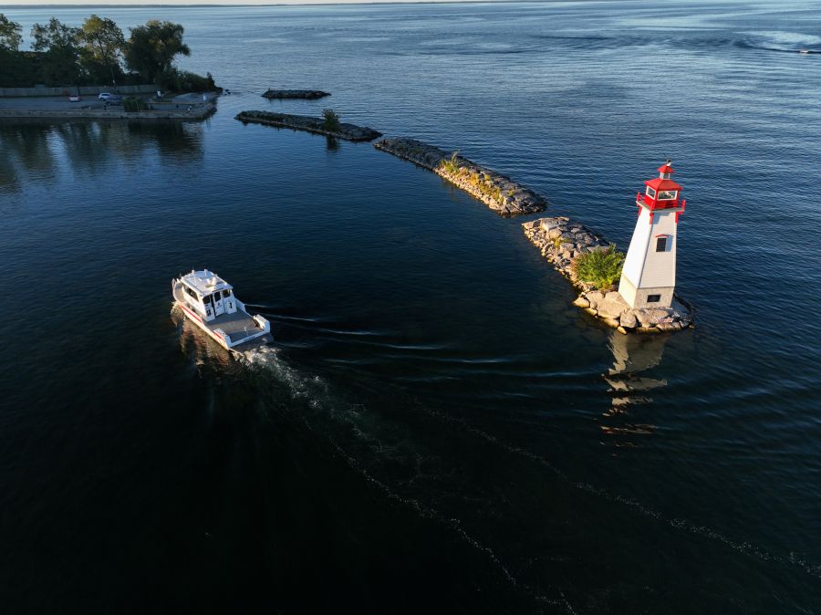 A boat on patrol