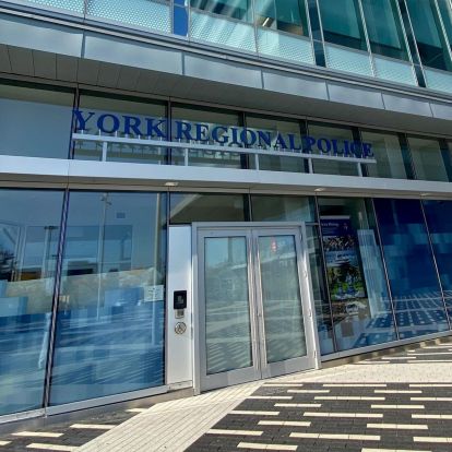 A building front reads York Regional Police