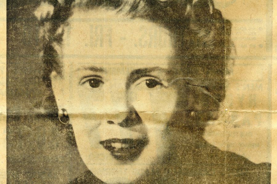 Newspaper clipping with photo of cold case victim, Geraldine Pickford.