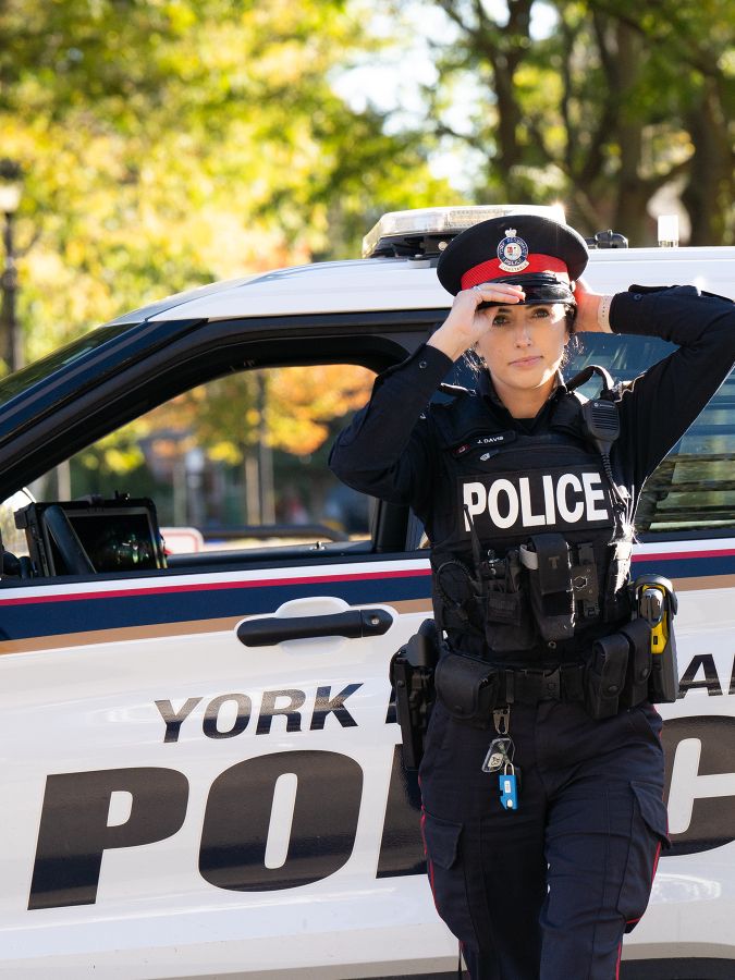 Woman in a police uniform