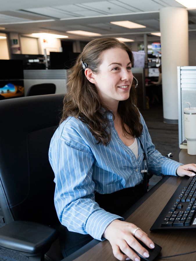 Office worker at a computer