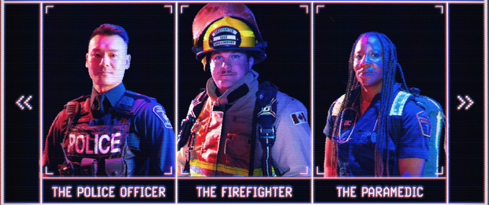 Headshots Police officer, fire fighter and paramedic