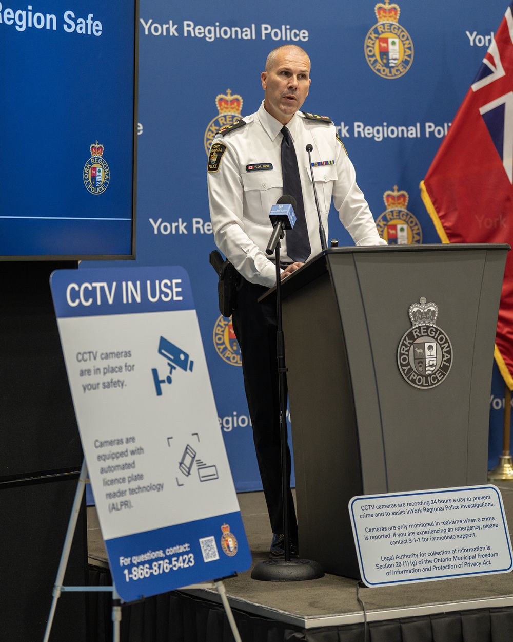 Deputy Chief Da Silva speaks at a press conferences about CCTV cameras.